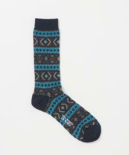 URBAN RESEARCH DOORS / アーバンリサーチ ドアーズ ソックス | 『別注』ウールジャガードクルー | 詳細2