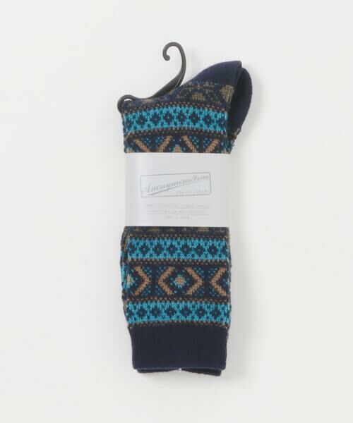 URBAN RESEARCH DOORS / アーバンリサーチ ドアーズ ソックス | 『別注』ウールジャガードクルー | 詳細3