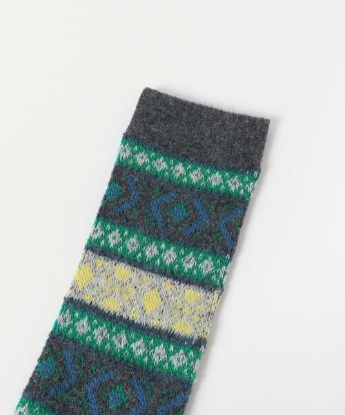 URBAN RESEARCH DOORS / アーバンリサーチ ドアーズ ソックス | 『別注』ウールジャガードクルー | 詳細7