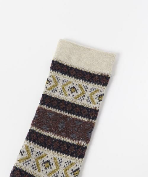 URBAN RESEARCH DOORS / アーバンリサーチ ドアーズ ソックス | 『別注』ウールジャガードクルー | 詳細9