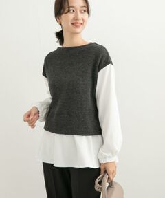 URBAN RESEARCH DOORS / アーバンリサーチ ドアーズ Tシャツ | 異素材ペプラムプルオーバー