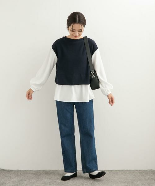 URBAN RESEARCH DOORS / アーバンリサーチ ドアーズ Tシャツ | 異素材ペプラムプルオーバー | 詳細10
