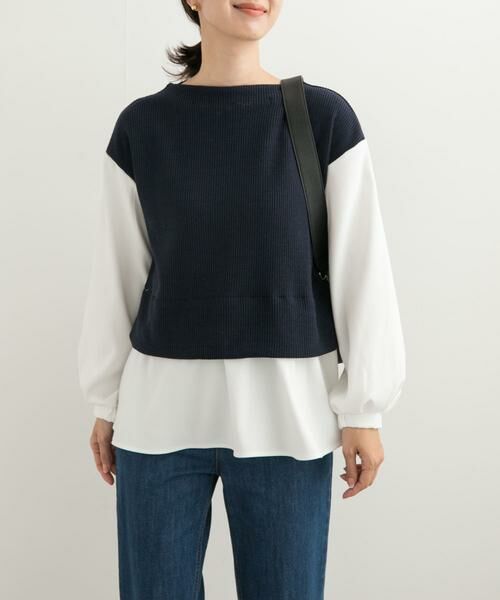 URBAN RESEARCH DOORS / アーバンリサーチ ドアーズ Tシャツ | 異素材ペプラムプルオーバー | 詳細2