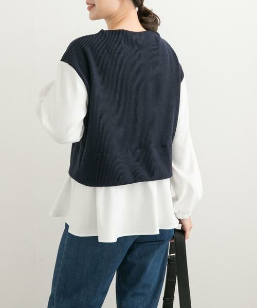 URBAN RESEARCH DOORS / アーバンリサーチ ドアーズ Tシャツ | 異素材ペプラムプルオーバー | 詳細3