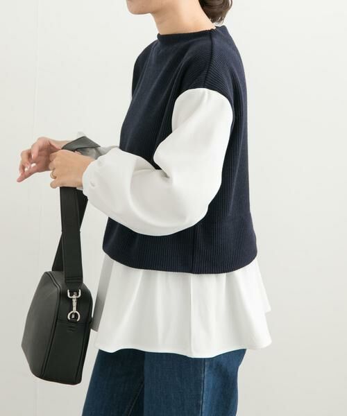 URBAN RESEARCH DOORS / アーバンリサーチ ドアーズ Tシャツ | 異素材ペプラムプルオーバー | 詳細5