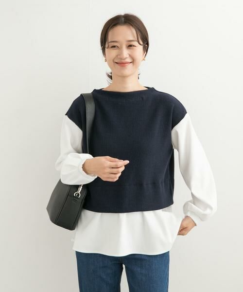 URBAN RESEARCH DOORS / アーバンリサーチ ドアーズ Tシャツ | 異素材ペプラムプルオーバー | 詳細7