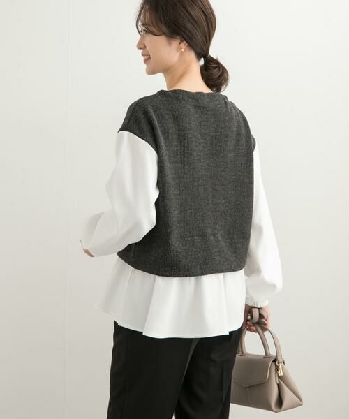 URBAN RESEARCH DOORS / アーバンリサーチ ドアーズ Tシャツ | 異素材ペプラムプルオーバー | 詳細19