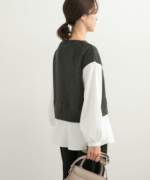 URBAN RESEARCH DOORS / アーバンリサーチ ドアーズ Tシャツ | 異素材ペプラムプルオーバー | 詳細20