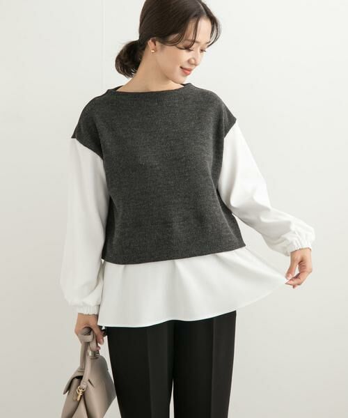 URBAN RESEARCH DOORS / アーバンリサーチ ドアーズ Tシャツ | 異素材ペプラムプルオーバー | 詳細21