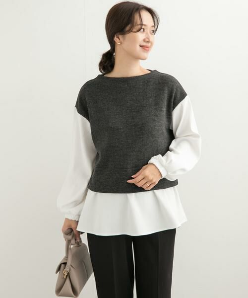 URBAN RESEARCH DOORS / アーバンリサーチ ドアーズ Tシャツ | 異素材ペプラムプルオーバー | 詳細22