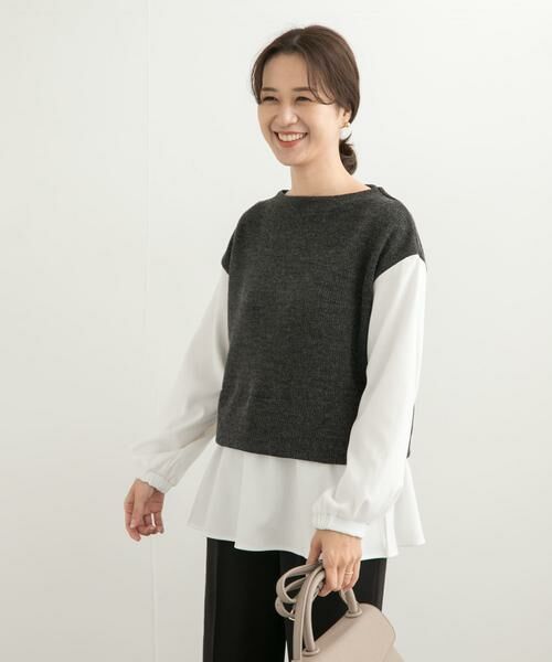 URBAN RESEARCH DOORS / アーバンリサーチ ドアーズ Tシャツ | 異素材ペプラムプルオーバー | 詳細23