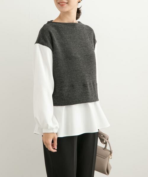 URBAN RESEARCH DOORS / アーバンリサーチ ドアーズ Tシャツ | 異素材ペプラムプルオーバー | 詳細24