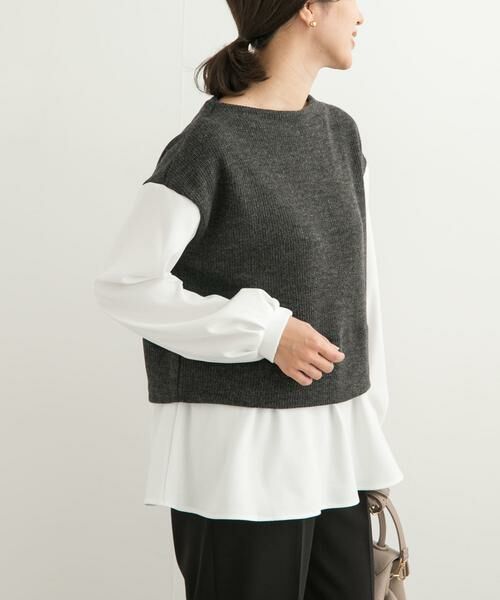 URBAN RESEARCH DOORS / アーバンリサーチ ドアーズ Tシャツ | 異素材ペプラムプルオーバー | 詳細25