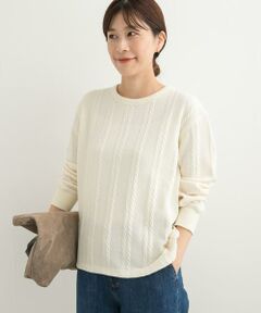 URBAN RESEARCH DOORS / アーバンリサーチ ドアーズ Tシャツ | 『UR TECH』カットJQケーブルプルオーバー