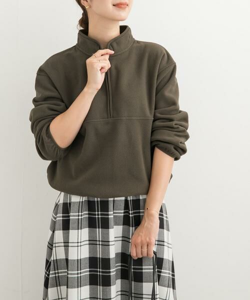 URBAN RESEARCH DOORS / アーバンリサーチ ドアーズ Tシャツ | 『UR TECH』ピケフリースハーフジッププルオーバー | 詳細1