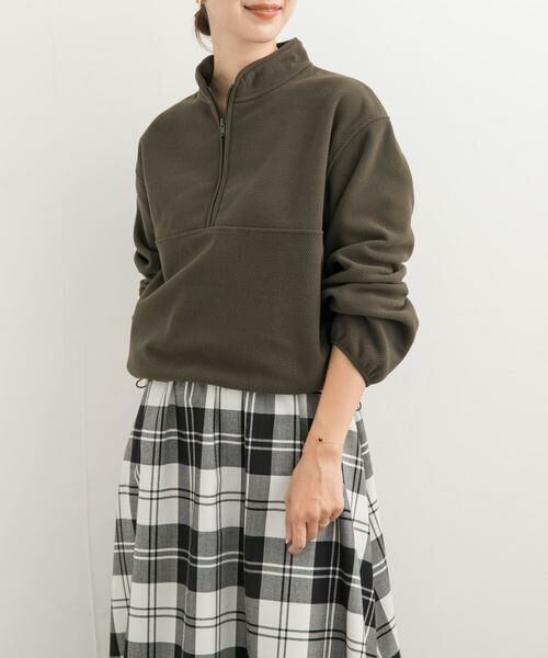 URBAN RESEARCH DOORS / アーバンリサーチ ドアーズ Tシャツ | 『UR TECH』ピケフリースハーフジッププルオーバー | 詳細2