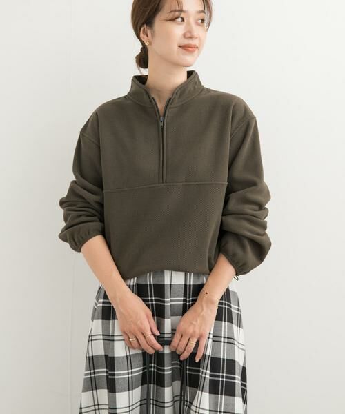 URBAN RESEARCH DOORS / アーバンリサーチ ドアーズ Tシャツ | 『UR TECH』ピケフリースハーフジッププルオーバー | 詳細3