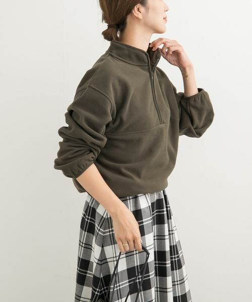 URBAN RESEARCH DOORS / アーバンリサーチ ドアーズ Tシャツ | 『UR TECH』ピケフリースハーフジッププルオーバー | 詳細7