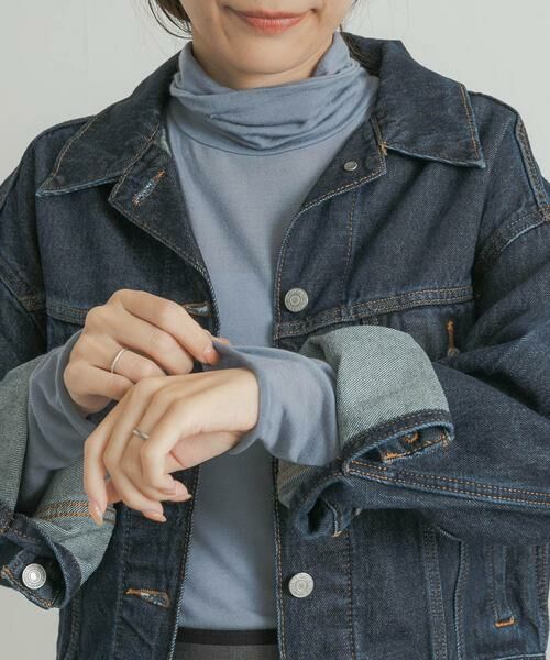 URBAN RESEARCH DOORS / アーバンリサーチ ドアーズ Tシャツ | カシミヤシルク混タートルネックカットソー | 詳細1