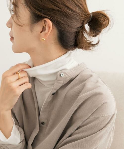 URBAN RESEARCH DOORS / アーバンリサーチ ドアーズ Tシャツ | カシミヤシルク混タートルネックカットソー(オフホワイト)