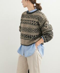 URBAN RESEARCH DOORS / アーバンリサーチ ドアーズ ニット・セーター | 柄編みショート丈ニット