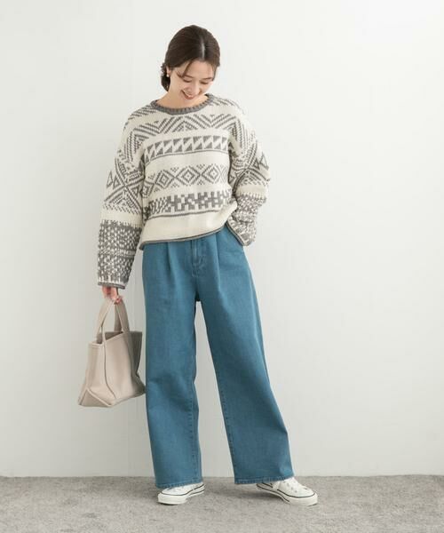 URBAN RESEARCH DOORS / アーバンリサーチ ドアーズ ニット・セーター | 柄編みショート丈ニット | 詳細10