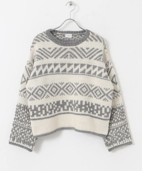 URBAN RESEARCH DOORS / アーバンリサーチ ドアーズ ニット・セーター | 柄編みショート丈ニット | 詳細11