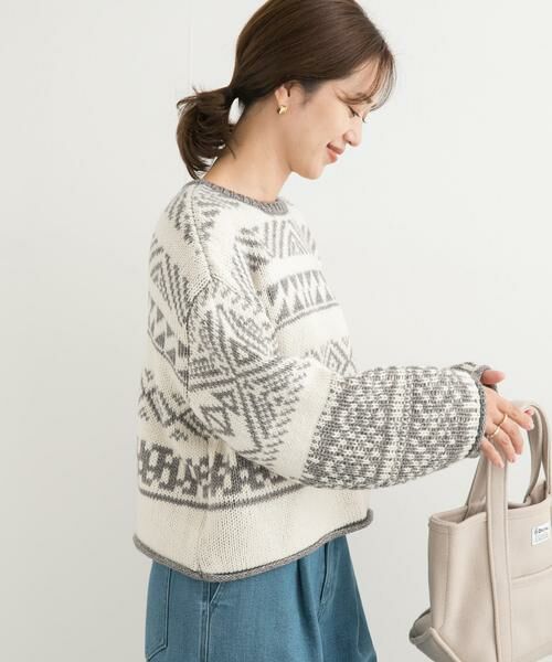 URBAN RESEARCH DOORS / アーバンリサーチ ドアーズ ニット・セーター | 柄編みショート丈ニット | 詳細6