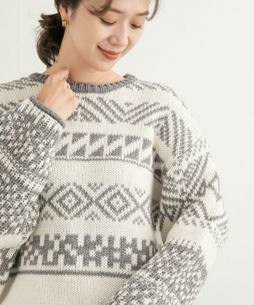 URBAN RESEARCH DOORS / アーバンリサーチ ドアーズ ニット・セーター | 柄編みショート丈ニット | 詳細8