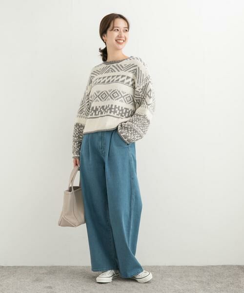 URBAN RESEARCH DOORS / アーバンリサーチ ドアーズ ニット・セーター | 柄編みショート丈ニット | 詳細9