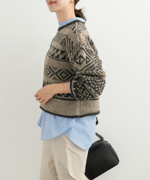 URBAN RESEARCH DOORS / アーバンリサーチ ドアーズ ニット・セーター | 柄編みショート丈ニット | 詳細17