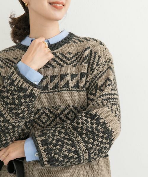 URBAN RESEARCH DOORS / アーバンリサーチ ドアーズ ニット・セーター | 柄編みショート丈ニット | 詳細19