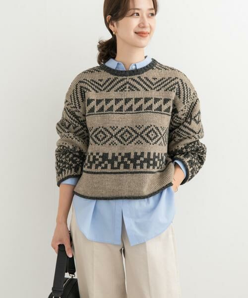 URBAN RESEARCH DOORS / アーバンリサーチ ドアーズ ニット・セーター | 柄編みショート丈ニット | 詳細20