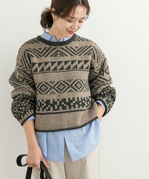 URBAN RESEARCH DOORS / アーバンリサーチ ドアーズ ニット・セーター | 柄編みショート丈ニット | 詳細21