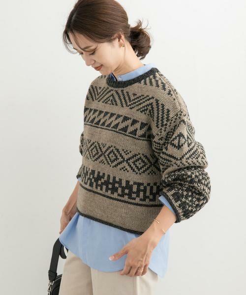 URBAN RESEARCH DOORS / アーバンリサーチ ドアーズ ニット・セーター | 柄編みショート丈ニット | 詳細22