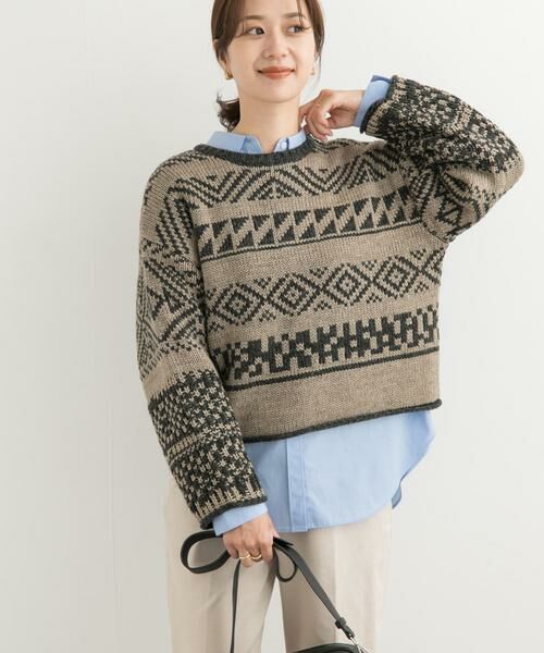 URBAN RESEARCH DOORS / アーバンリサーチ ドアーズ ニット・セーター | 柄編みショート丈ニット | 詳細25