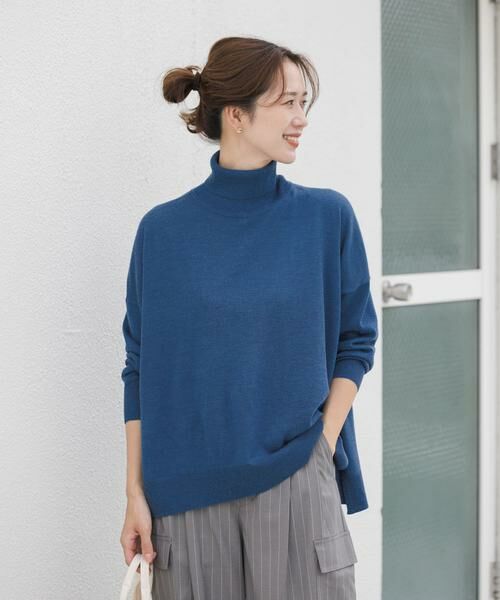 URBAN RESEARCH DOORS / アーバンリサーチ ドアーズ ニット・セーター | ウォッシャブルウールタートルワイドプルオーバー | 詳細17