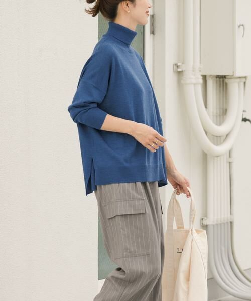 URBAN RESEARCH DOORS / アーバンリサーチ ドアーズ ニット・セーター | ウォッシャブルウールタートルワイドプルオーバー | 詳細24