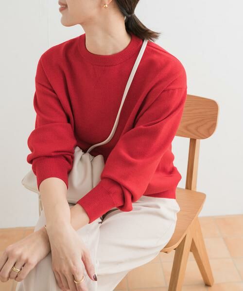 URBAN RESEARCH DOORS / アーバンリサーチ ドアーズ ニット・セーター | 『UR TECH 200日ニット』スウェットライクプルオーバー | 詳細1