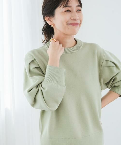 URBAN RESEARCH DOORS / アーバンリサーチ ドアーズ ニット・セーター | 『UR TECH 200日ニット』ショルダータックプルオーバー | 詳細1