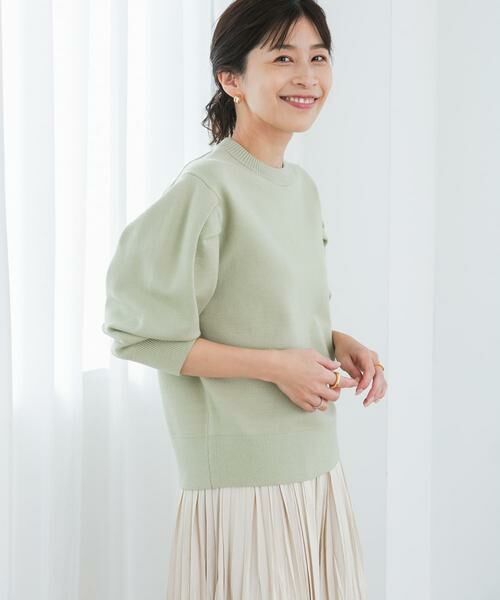 URBAN RESEARCH DOORS / アーバンリサーチ ドアーズ ニット・セーター | 『UR TECH 200日ニット』ショルダータックプルオーバー | 詳細10