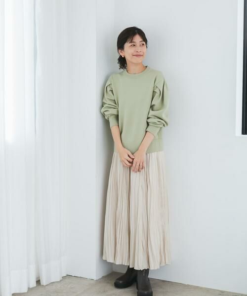 URBAN RESEARCH DOORS / アーバンリサーチ ドアーズ ニット・セーター | 『UR TECH 200日ニット』ショルダータックプルオーバー | 詳細11