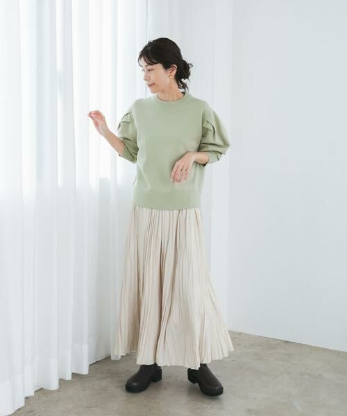 URBAN RESEARCH DOORS / アーバンリサーチ ドアーズ ニット・セーター | 『UR TECH 200日ニット』ショルダータックプルオーバー | 詳細13