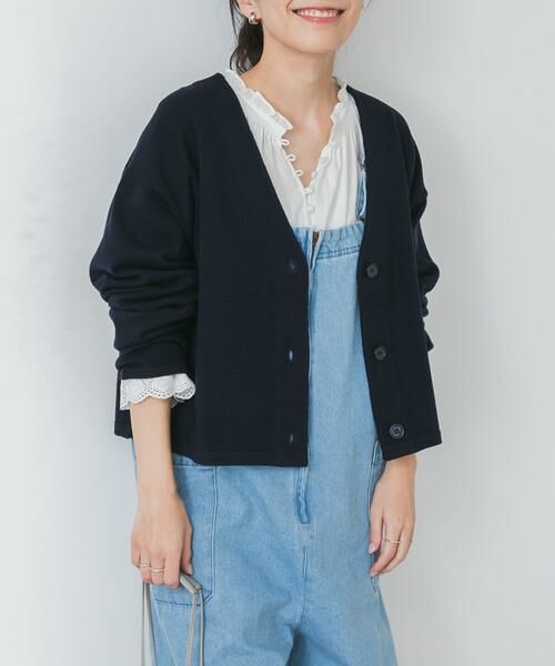 URBAN RESEARCH DOORS / アーバンリサーチ ドアーズ カーディガン・ボレロ | 『UR TECH 200日ニット』Vネックカーディガン | 詳細10