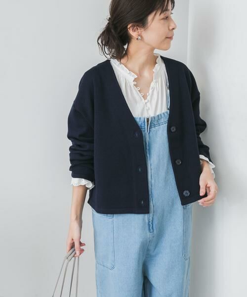 URBAN RESEARCH DOORS / アーバンリサーチ ドアーズ カーディガン・ボレロ | 『UR TECH 200日ニット』Vネックカーディガン | 詳細5