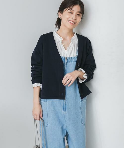 URBAN RESEARCH DOORS / アーバンリサーチ ドアーズ カーディガン・ボレロ | 『UR TECH 200日ニット』Vネックカーディガン | 詳細9