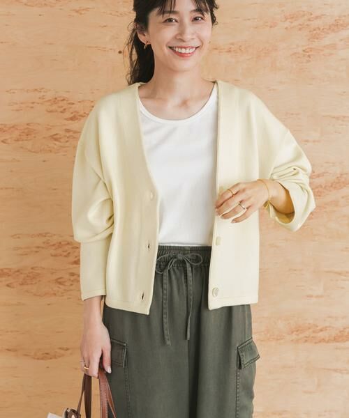 URBAN RESEARCH DOORS / アーバンリサーチ ドアーズ カーディガン・ボレロ | 『UR TECH 200日ニット』Vネックカーディガン | 詳細16