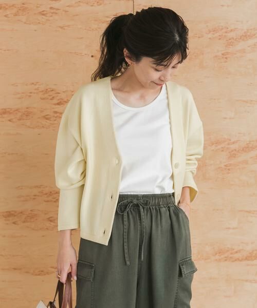 URBAN RESEARCH DOORS / アーバンリサーチ ドアーズ カーディガン・ボレロ | 『UR TECH 200日ニット』Vネックカーディガン | 詳細25