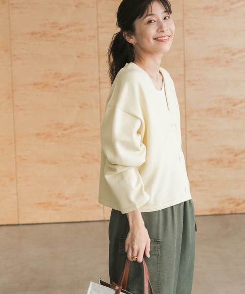 URBAN RESEARCH DOORS / アーバンリサーチ ドアーズ カーディガン・ボレロ | 『UR TECH 200日ニット』Vネックカーディガン | 詳細24