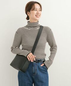 新品タグ付き　かぐれ　ウールハイゲージタートルニット　アーバンリサーチドアーズ セール】ハイネックサイドスリットニット（ニット/セーター